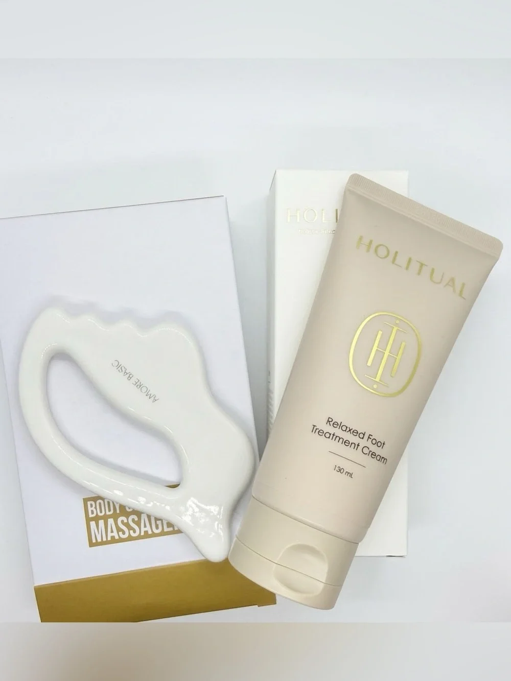 HOLITUAL Relaxed Foot Treatment Cream & Body Ceramic Massager